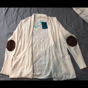 Market & Spruce Antonie Cardigan - White, size XL